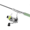 thumbnail image 3 of Portable Mini Pen Shape Fishing Rod Pole Pocket Retractable Fishing Rod with Reel WheelGreen, 3 of 4