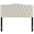 thumbnail image 3 of Modway Annabel Tufted Button Linen Fabric Upholstered Queen Headboard in Ivory, 3 of 5