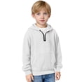 thumbnail image 4 of Boys Waffle Quarter Zip Hoodies Long Sleeve Loose Sweatshirts Fall Winter Tops&nbsp;, 4 of 5
