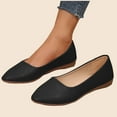 thumbnail image 2 of Black Women Round Toe Flats With Shallow Mouth Breathable For Daily Wear, 2 of 8