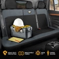 thumbnail image 3 of Cat Flexfit Rear Bench Seat Cover for Car Truck SUV, Durable Canvas Mesh Design, 60/40 Split Bench Auto Protector, Charcoal & Black, 3 of 9