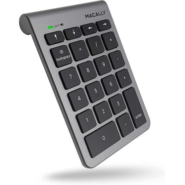 Macally Bluetooth Number Pad for Laptop - Wireless Numeric Keypad - 35-Key Numeric Keypad for Data Entry, Numpad Compatible with MacBook, iPad, iPhone, iOS, Laptop, Windows, Android