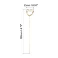 thumbnail image 2 of Unique Bargains 4.7 Inch Metal Wire Place Card Holder, 30 Pack Photo Picture Floral Picks Heart Shape Clips DIY, Gold Tone, 2 of 4