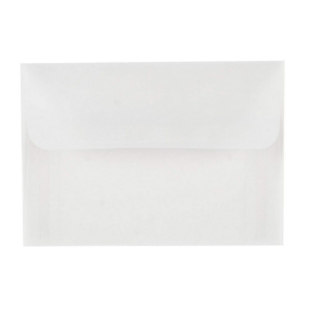 A1 Size Envelopes 50Pack Translucent Vellum RSVP Envelopes, Self Seal Square Flap Envelopes