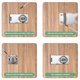 thumbnail image 5 of Cerradura de combinación sin llave Uxcell 3.7" pestillo mecánico de aleación de zinc con perilla de giro pestillo 90/180 grados cerradura de puerta de granero plata, 5 of 7