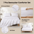 thumbnail image 6 of SPRINDAY Queen Comforter Set, 7 Pieces Bed in a Bag for All-Season, Bedding Set with Comforter, Sheets, Pillowcases & Shams, Oatmeal, 6 of 7