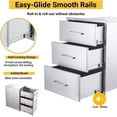 thumbnail image 4 of QinaQin 3-Drawer Outdoor Kitchen Drawers, 304 Stainless Steel, Silver, 4 of 6
