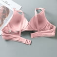 thumbnail image 3 of Pejock Everyday Bras for Women, Women's Ultimate Comfort Lift Wirefree Bra Print Gathered Together Daily Bra Underwear No Rims Bras No Underwire Hot Pink Cup Size 36/80A, 3 of 5