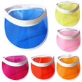 thumbnail image 2 of Summer unisex outdoor transparent plastic advertising Hat sun hat PVC empty top hat, 2 of 6