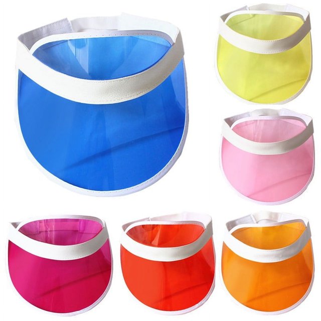 Summer unisex outdoor transparent plastic advertising Hat sun hat PVC empty top hat