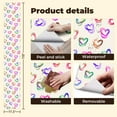 thumbnail image 4 of Peel and Stick Wallpaper Canvas Contact Paper Rainbow Pink Multicolor Colorful Hearts Soft Pastel Colors Arches Self Adhesive and Removable 17.7in x 118in, 4 of 8