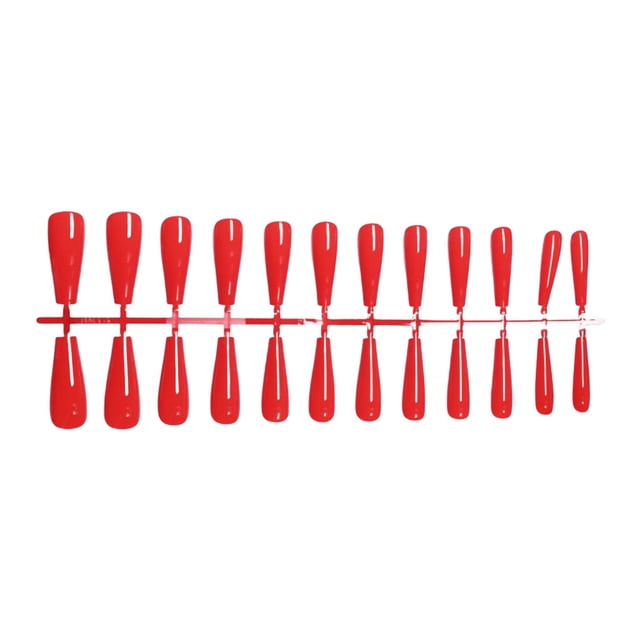 Fake Nail Set French Style Scratch Resistant Press-on Fingernails Full Cover Removable Trimble Adjustable Manicure Stickers Type 14