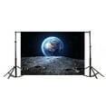 thumbnail image 2 of GreenDecor Universe Backdrop 7x5ft Earth Surface Planet Stars Footprints Outer Space Background Astronaut Party Event Decoration School Class Research, 2 of 5