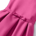 thumbnail image 5 of LEKWK Girls Satin Maxi Dress Sleeveless Crewneck Bow Waist Flowy Dress Teen Elegant Pleated A-Line Gown Performance Party Birthday Wedding Guest 0-15Y, 5 of 6