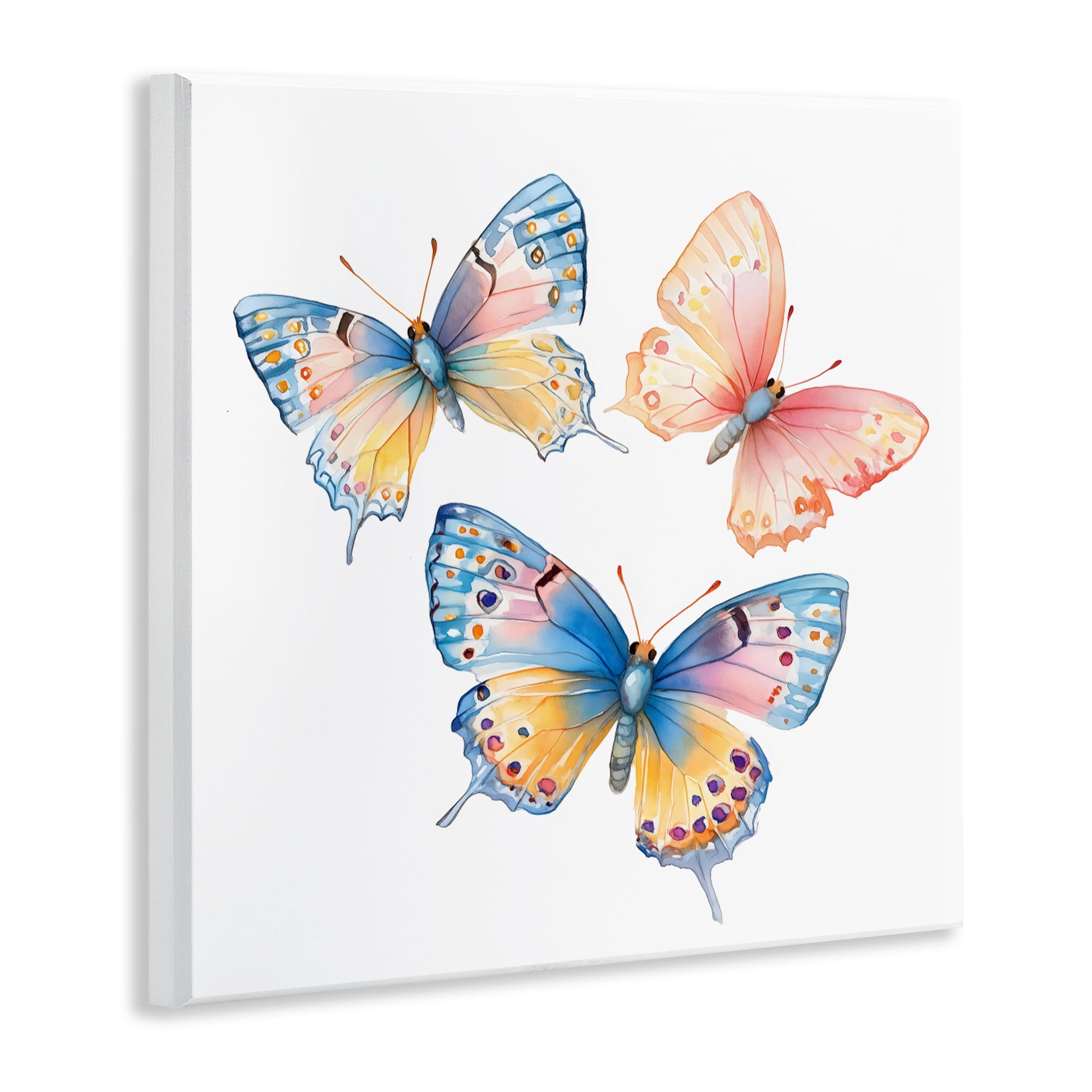 Stupell Industries Whimsical Butterfly Trio Wall Plaque Art, design by Creative Studio