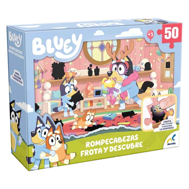 Rompecabezas Ludo Bluey Infantil Frota y Descubre 50 Piezas