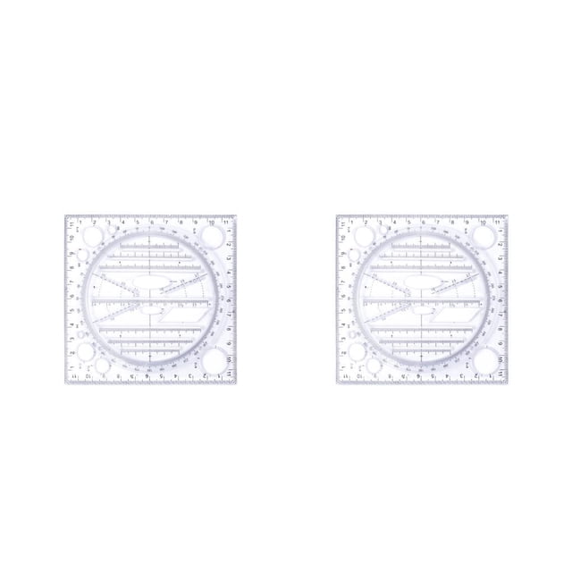 Yuarrent Regla giratoria Construcción Geometría estéreo Plantilla Dibujo Medición Gadget Papelería Reglas Accesorios Estudiante Arquitecto Negro Negro 2piezas Yuarrent CBP212703