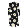 thumbnail image 5 of Vestido de jersey con cuello redondo y bolsillo de manga larga estampado a la moda para mujer Fridja yut1468, 5 of 5