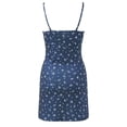 thumbnail image 5 of Ygbgbb Womens Sundresses Sleeveless Dresses Wrap V-Neck Pleated Waist Spaghetti Strap Mini Dresses Polka Dot Blue S, 5 of 5