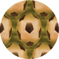 thumbnail image 1 of Ahgly Company Machine Washable Indoor Square Transitional Dark Bronze Brown Area Rugs, 3' Square, 1 of 7