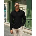 thumbnail image 5 of COOFANDY Men's Classic Polo Shirt Casual Knit Long Sleeve Polo Shirts Lightweight Polos, 5 of 9