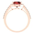 thumbnail image 4 of Clara Pucci 14K Rose Gold 1.86ct Garnet Halo Ring for Women, 4 of 8