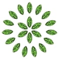 thumbnail image 1 of Uxcell 128 Pcs Horse Eye Shape Rhinestones, 7 x 15 mm Point Back Rhinestone Beads for Jewelry Making Crafts Costume Crystal Embellishments, Grass Green, 1 of 6