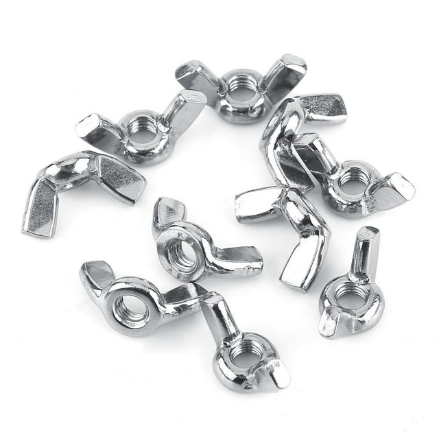 Qiilu Écrou Papillon, Écrou, 10pcs DIN315 M3-M8 Acier Inoxydable SS316 Écrou Papillon Écrous de Fixation d'Alimentation