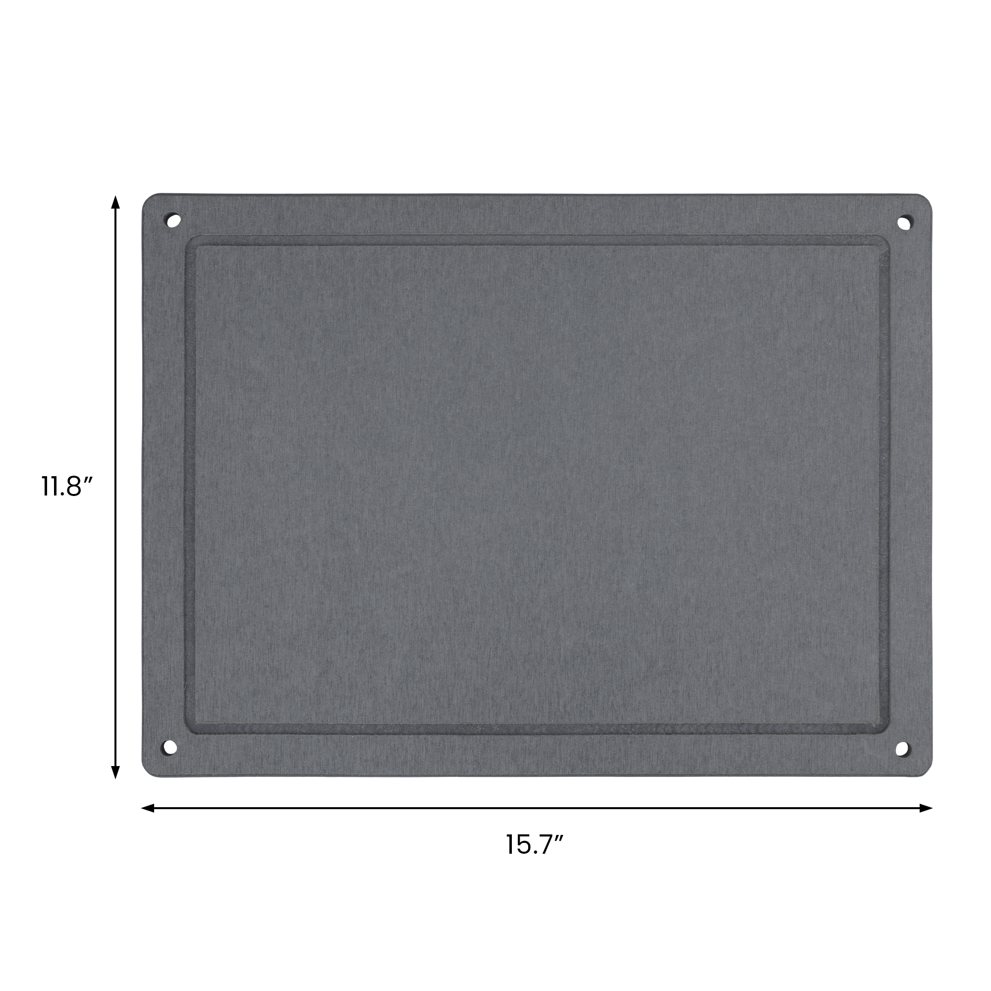 Unique Bargains Diatomaceous Stone Dish Drying Mat with Groove Dark Gray