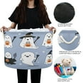 thumbnail image 6 of Collapsible 20" Round Storage Basket with Handles Laundry Hamper Open Storage Bins Cartoon Ghost Clip Art, 6 of 6