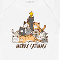 thumbnail image 4 of Inktastic Merry Catmas with Cat Tree and Yellow Star Boys or Girls Baby Bodysuit, 4 of 5