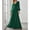 Green, variant on Lolmot Womens Elegant Sexy V-Neck Long Sleeve Chiffon Dress Grecian Flowy Wrap Maxi Evening Dress Party Dress