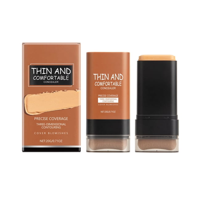 Fiudx Corrector En Barra Ligero, Maquillaje Hidratante de Larga Duración, Acabado Natural, Fórmula Ligera, Cobertura Suave con La Piel, Corrector de Imperfecciones y Ojeras, para Todo Tipo de Piel, S