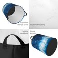 thumbnail image 2 of Balery Blue Glitter Sparkles Cesta de ropa redonda con asas, impermeable, independiente, para ropa, juguetes, dormitorio y familia-Medium, 2 of 6