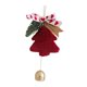 thumbnail image 2 of Colgante de de Navidad de felpa, adorno para colgar en la pared, bonito y versátil con lazo y campana, decoración de de Navidad para el Burdeos, 2 of 10