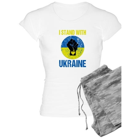 

CafePress - Support Ukraine I Stand With Ukraine P Pajamas - Women s Light Pajamas