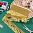 thumbnail image 4 of Borla dorada de 7,5 yardas para coser, cinta de borla de 2,5 pulgadas, flecos dorados, flecos decorativos, 4 of 5