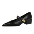 thumbnail image 2 of Women's Vintage Style Mary Jane Shoes Metal Buckle Strap Pumps, 2 of 4
