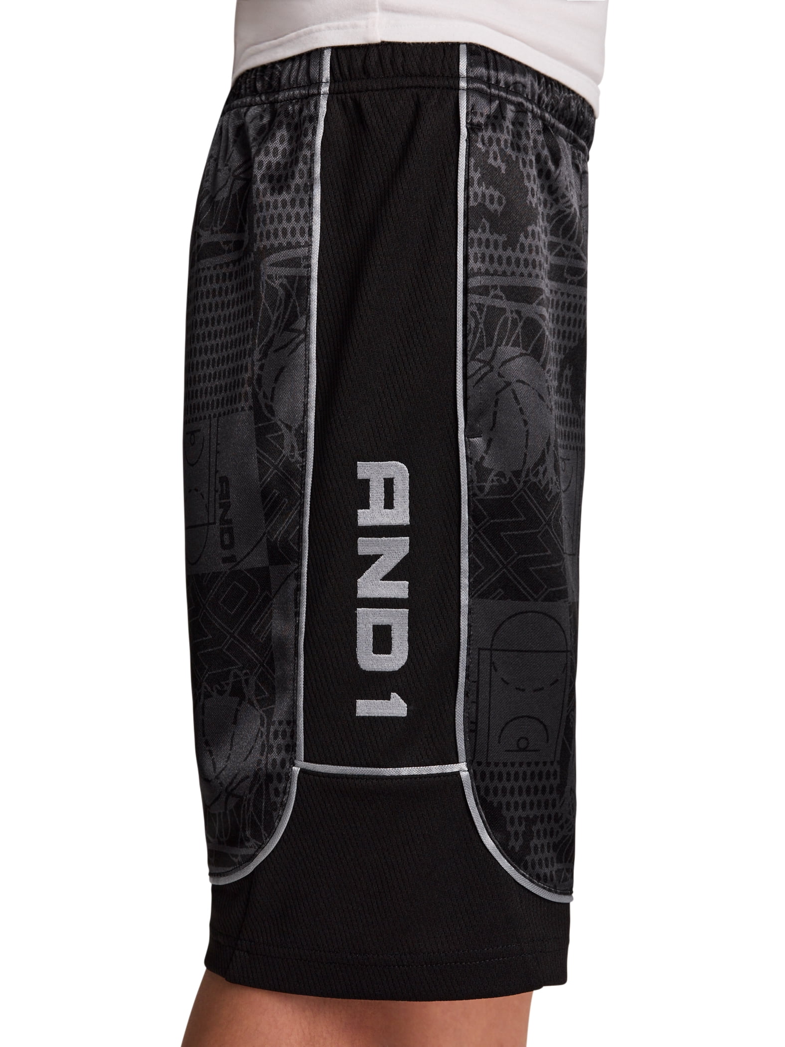 AND1 Boy's All Court Basketball Athletic Shorts, Sizes 4-18
