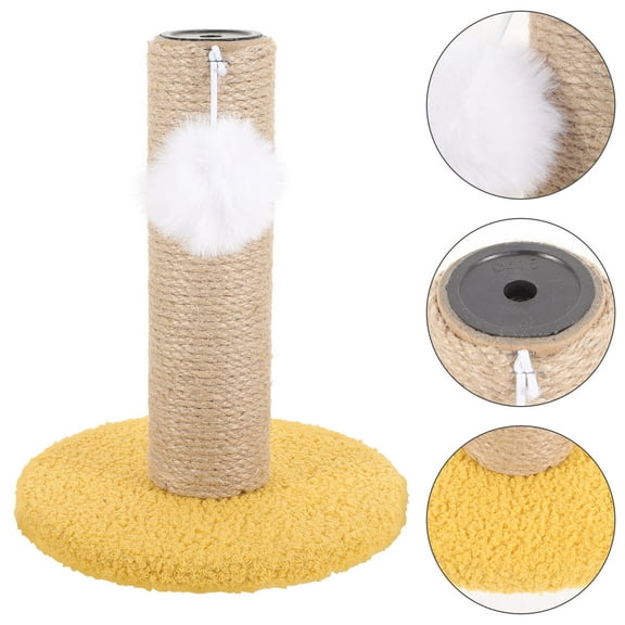 Baluue Cat Post Scratcher Yellow Jute Rope 1Set