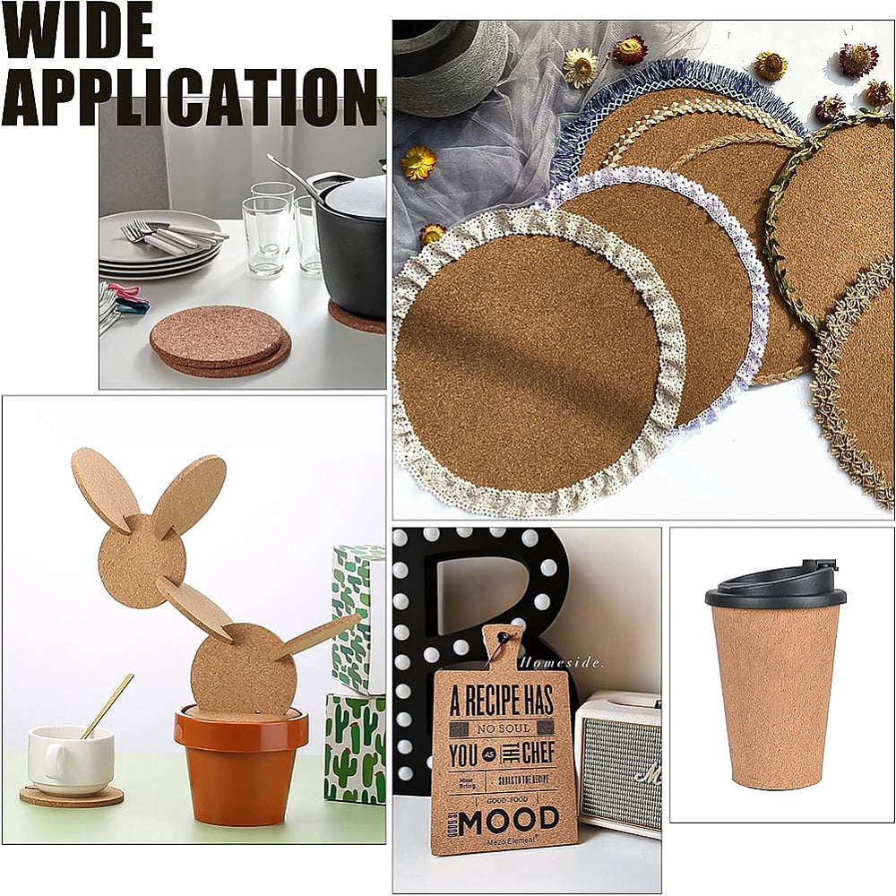 20 PCS A4 Cork Sheets 11.7x8.2 Inch Rectangle Cork Board Tiles for Coasters Wall Art Bulletin Boards(3mm Thick)