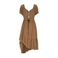 thumbnail image 3 of Vestido de Verano para las Mujeres Playa Color Sólido sin Mangas Hueco Vestido de Midi, Vestido de Fiesta Casual para Vacaciones Y Salidas Diarias, 3 of 6