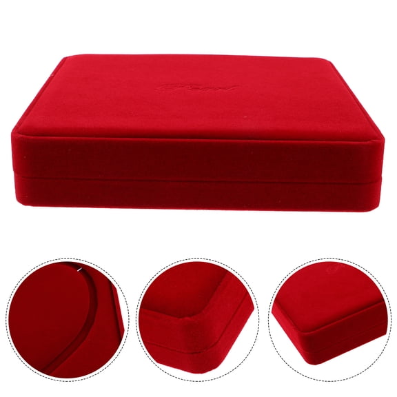 PAMINGONO Red Velvet Jewelry Box Elegant Design for Travel and Storage