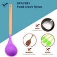 thumbnail image 3 of 2 Pcs Non - stick Heat Resistant Kitchen Utensils Set with Wooden Handle - for Home or Picnic Cooking, 3 of 5