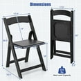 thumbnail image 3 of Gymax Set of 8 Dining Chairs w/ Rubber Wood Legs & Padded Seat for Home Office Events Black, 3 of 8