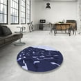 thumbnail image 4 of Ahgly Company Machine Washable Indoor Rectangle Transitional Night Blue Area Rugs, 5' x 8', 4 of 7