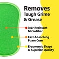 thumbnail image 3 of Tub-N-Tile by Tuff-Scrub Microfiber Scrub-N-Wipe Cleaning Sponge Pads, Bathroom, Non-Scratch Scouring & Wiping, Pack of 6, 3 of 6