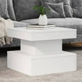 thumbnail image 1 of vidaXL Coffee Table with LED Lights White 50x50x40 cm, 1 of 5