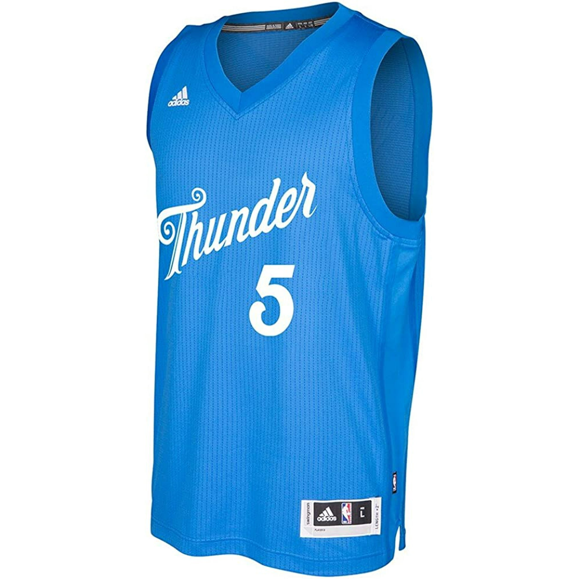 Adidas Victor Oladipo Oklahoma City Thunder NBA Men's Blue 2016 Christmas Day Swingman Climacool Jersey, Size: XL