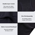 thumbnail image 4 of Ropa interior de algodón de talle alto para mujer, bragas suaves y completas para mujer, paquete de 4, negro, M Feliz Sencillez, 4 of 4